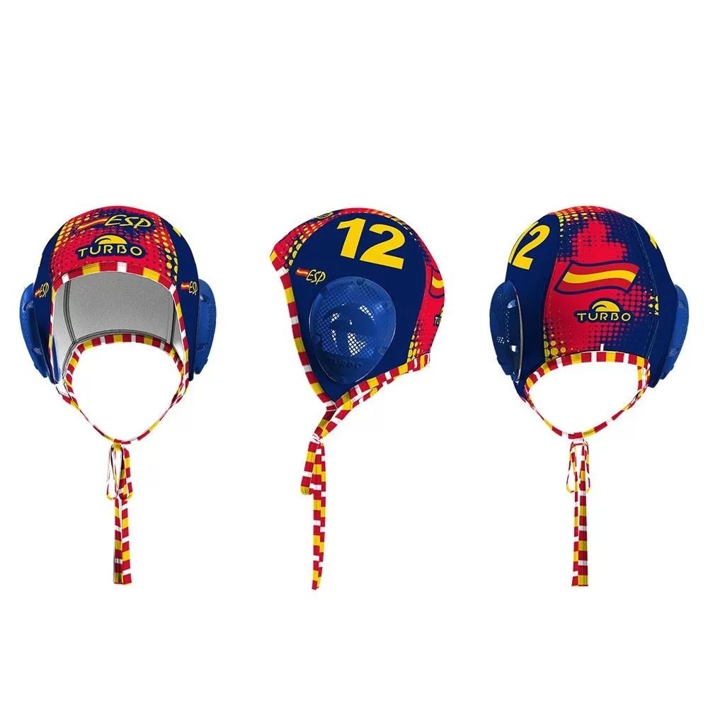 Spain National Team Official Water Polo Cap – Blue (Away) – Turbo Made in Spain