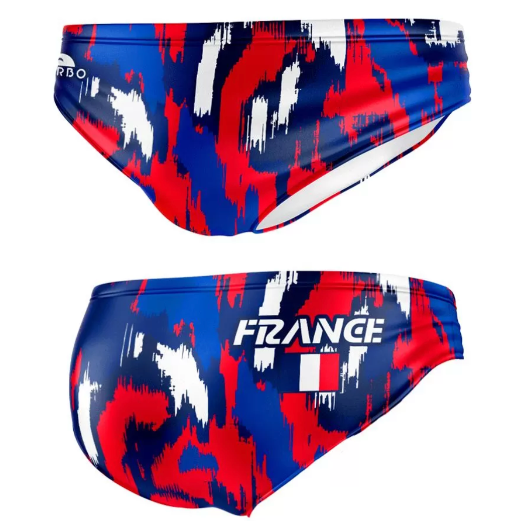 Official Turbo France Men’s Official Water Polo Swimsuit