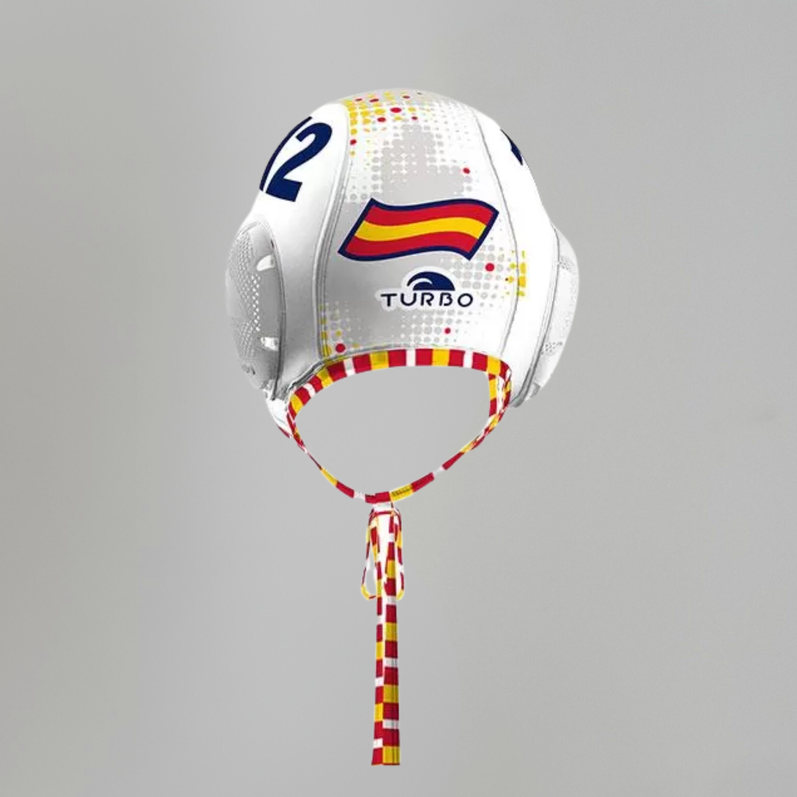Spain National Team Official Water Polo Cap – White (Home) – Turbo Made in Spain