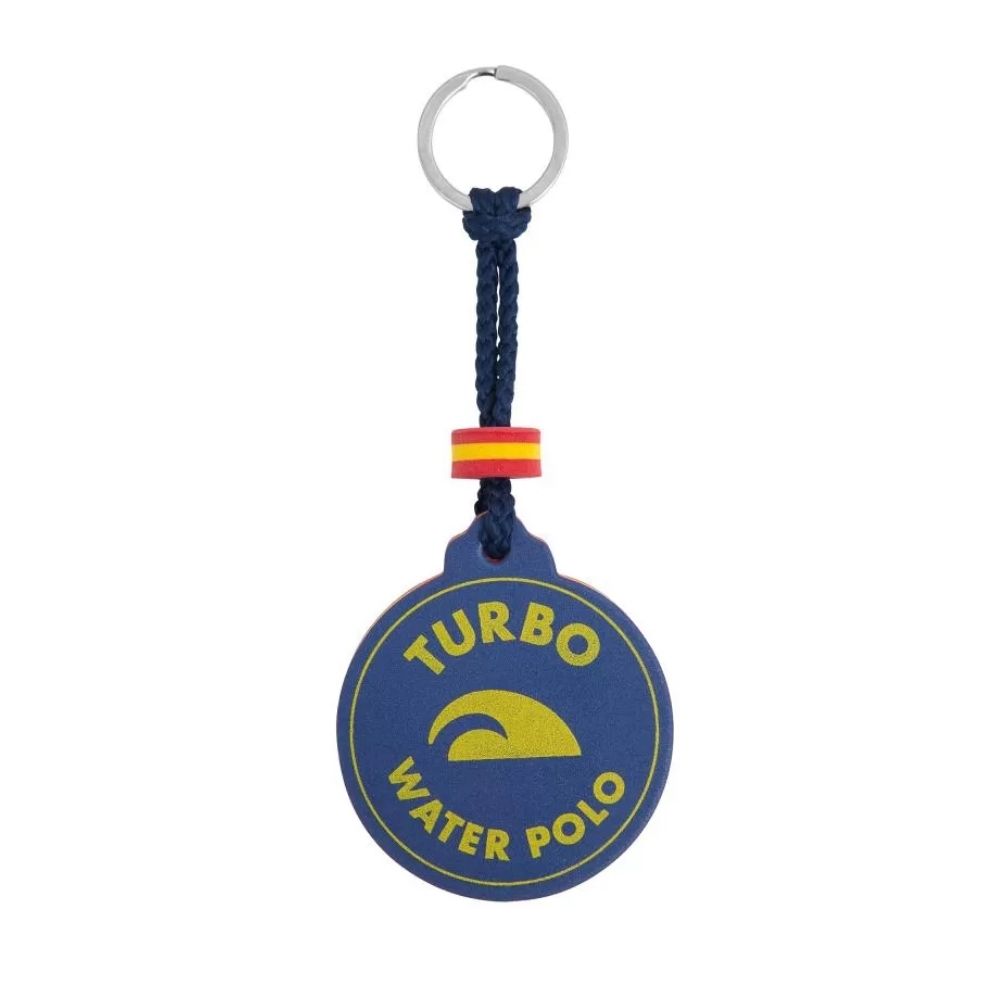 Turbo Blue Foam Polo Ball Keychain – Spain Flag Edition – Made in Spain