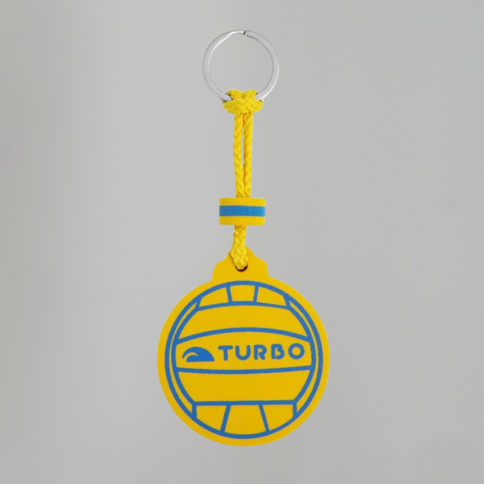 Turbo Yellow Foam Polo Ball Keychain